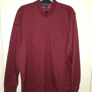 Under Armour Loose Red Quarter Zip Pullover Men's sz XL